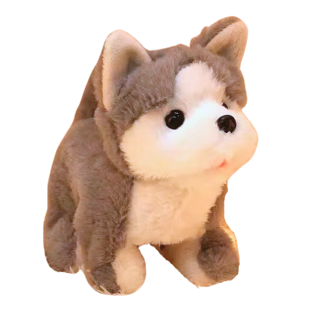 Walking Plush Dog Toy with Bark Sound, Moving Ears – Battery-Operated